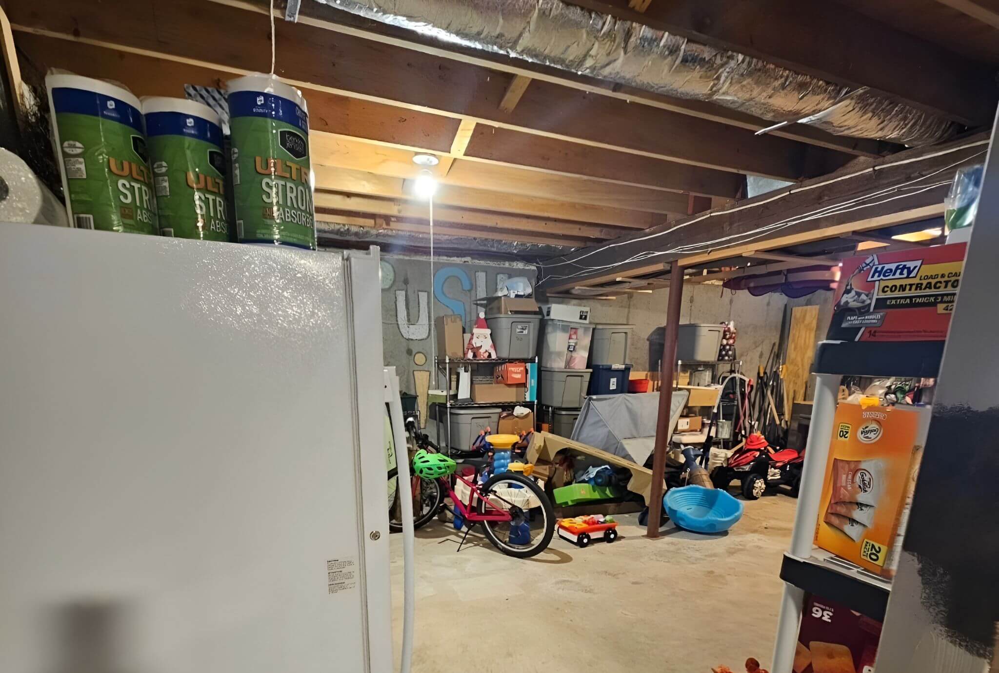 Before basement remodeling Framingham MA unfinished space