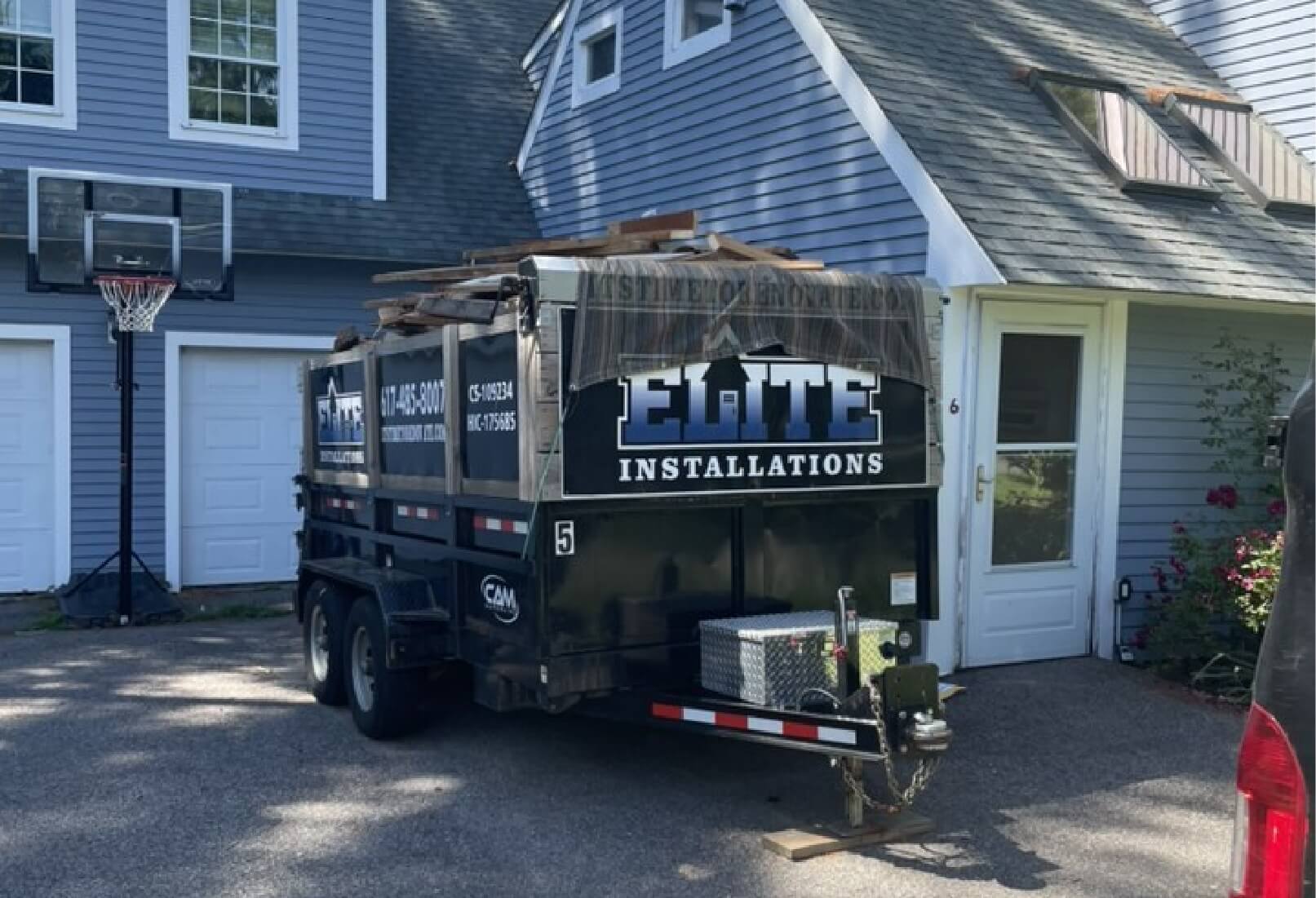 a trailer with a trailer attached to it