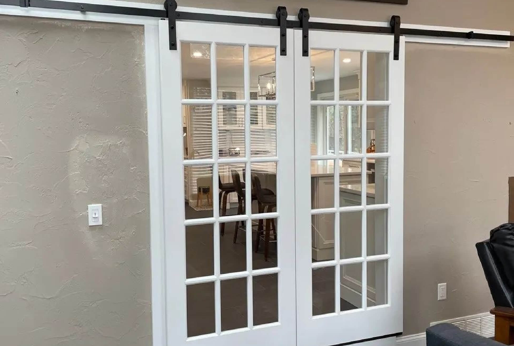 Modern double pane door installed door replacement Framingham MA